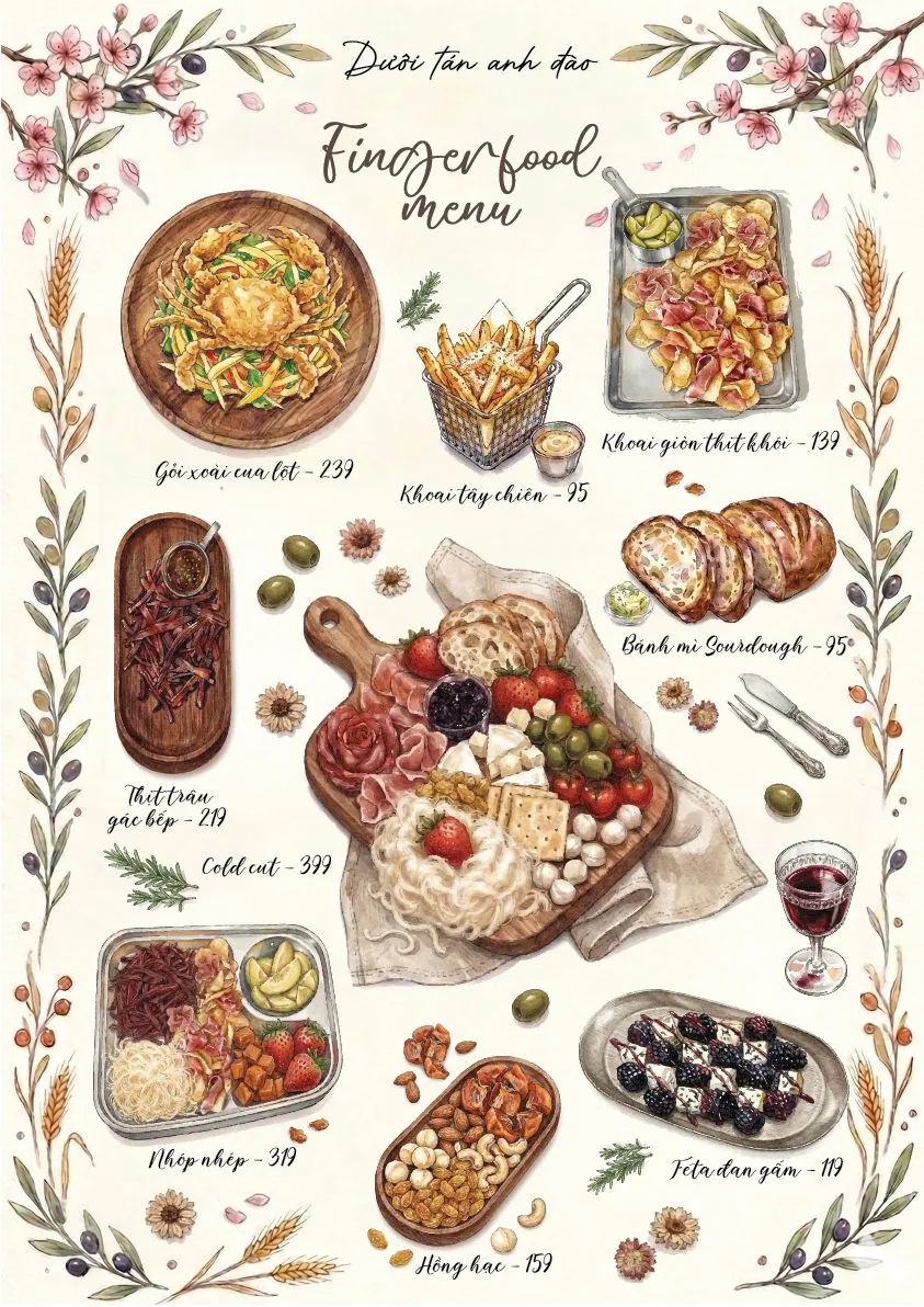 Menu finger food